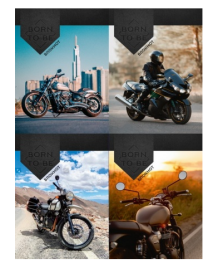 Блокнот А6, гребень, Проф-Пресс, мелованная обложка, 40 л., клетка, ассорти,"Лучшие мотоциклы"