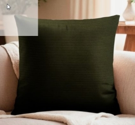 Чехол на подушку «Этель» Velour, 43×43 см, зелёный