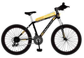 Велосипед двухколесный 26" WILLPOWER желтый FG23040152K-4