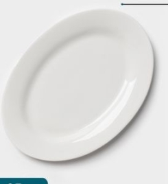 Тарелка Hanna Knövell, d=25 см, овальная, фарфор, белая