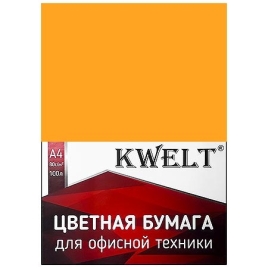 Бумага " KWELT " неон А4 80г/м 100л оранжевый