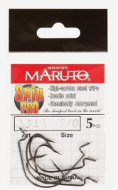 Крючки офсетные Maruto, серия Spin Pro 3314, цвет BN, № 2/0, 5 шт. 9680686