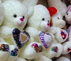 Мягкий медведь сердце 21206-40