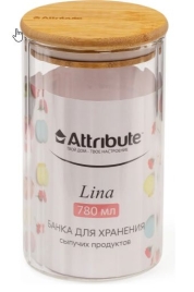 LINA Банка для хранения сыпучих продуктов 780мл кратно 6