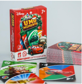 Новогодняя карточная игра UNO Тачки 7,1 х 10,8 см 1397045