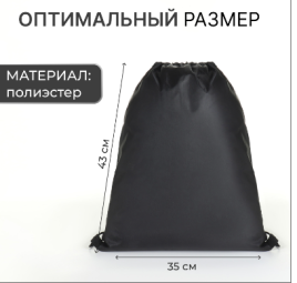 Мешок для обуви Джек, 35*0,5*43, отд на шнурке, черный   4628117