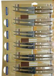 Нож кухонный "Sticking knife" 150х35х1,8мм, деревянная ручка TDA-5333