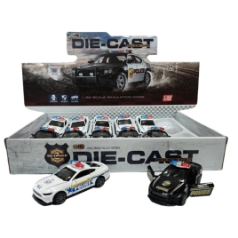 Машина метал Полиция звук 12шт/уп K137B54