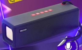 Колонка портативная WALKER WSP-130, Bluetooth, 5Вт*2, TWS синхронизация, черная