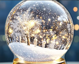 Сувенир НГ Шарик со снегом