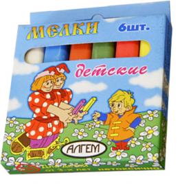 Мел " Алгем " цветной  6шт НМЦ-6