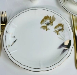 145-650 Набор из 6 тарелок 27см КАМИЛЛА в под.уп.(х5)Костяной фарфор