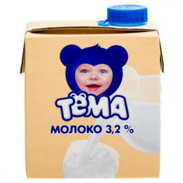 Молоко ТЕМА 3,2% 200 г (18 шт/уп)