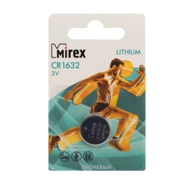 Батарейка литиевая Mirex, CR1632-1BL, 3В, блистер, 1 шт. 9377636
