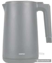 Чайник Centek CT-1011 (черный) 1.5л, 2200Вт, двойные стенки, бесшовная колба, эффект термоса