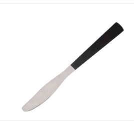 Нож столовый нерж. сталь черная ручка уп/6шт кор/600шт TDA-3378