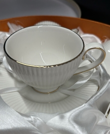 Кофейный набор 12пр. белые с золотом 18439-5