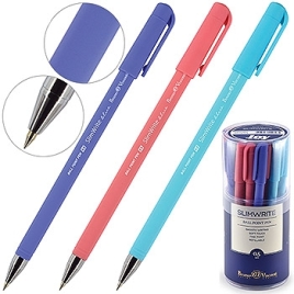 Ручка шариковая " Bruno Visconti " SlimWrite Joy синяя 0,5мм металлизированный наконечник, антисколь