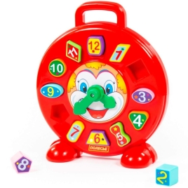 Логическая игрушка Часы Клоун 62741 /П-Е/6/.Предназначен для детей в качестве игрушки, Комплектация: