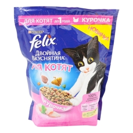 Корм ФЕЛИКС двойн вкусн для котят в асс-те  600 г 