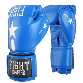 Перчатки боксерские FIGHT EMPIRE, детские, 4 унций, цвет синий   4153922