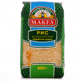 Крупа МАКФА рис длиннозерный пропар, 800 г (6 шт/уп)