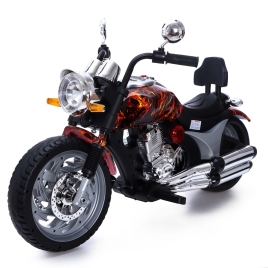 Электромотоцикл "Чоппер", 2 мотора, цвет пламя глянец   7163371
