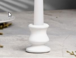 Подсвечник на 1 свечу «Классик», 6×5.5 см, белый