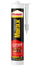 Клей МОМЕНТ Монтаж МВ-100 Суперсильный Плюс белый 380 г