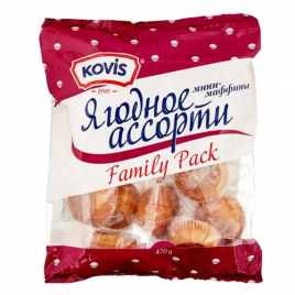 Мини-маффины KOVIS в асс-те 470 г (6 шт/уп)