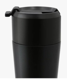 LR04-47 термокружка LARA <Антрацит> - 380мл, вакуумная, двойные стенки, бесшовная колба, клапан