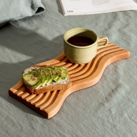 Доска разделочная для подачи и сервировки "Волна", 31х15х1.8см, береза 9093784