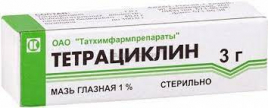 Тетрациклин мазь гл 1% 3г