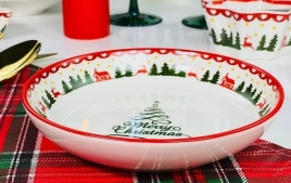 164-041 Салатник 16см НОВЫЙ ГОД в под.уп.(х48)Фарфор