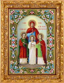 Набор для вышивания " PANNA " Икона 23*32см Святых мучениц Веры, Надежды, Любови и матери их Софии с