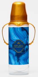 бутылочка д/кормления  "агат" синяя 250мл