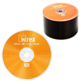 Диск DVD+R Mirex 4.7 GB 16x Bulk 50шт