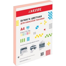 Бумага " deVente " пастель А4 80г/м 50л оранжевая
