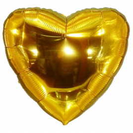 Шар фольга F 18" Сердце, Золото