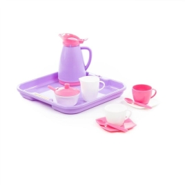 Набор детской посуды "Алиса" с подносом на 2 персоны (Pretty Pink) 40589