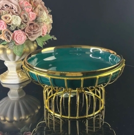 106-252 Блюдо 23х16см на подставке в под.уп.(х8)Фарфор