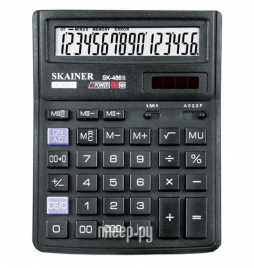 Калькулятор " Skainer " 12-разрядный 157*200*32мм, синий, двухуровневая память, клавиша ввода "00", 