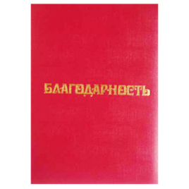 Папка адресная " Имидж " А4 бумвинил Благодарность, бордовая (пухлая)