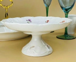 109-210 Блюдо 19,5х9см на ножке КРОКУС в под.уп.(х8)Фарфор