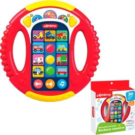 Руль музыкальный Весёлые машинки (красный) 4630027295064. Предназначена для детей в качестве музкаль
