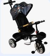 Велосипед трехколесный Dvizhok черный FG240528279L-1 колеса ЭВА  10"/8"