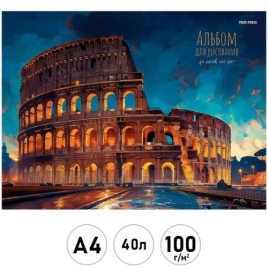 Альбом А4 40л " Проф-Пресс " Мировая архитектура, склейка, обложка- мелованный картон, блок- офсет 1