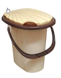 Ведро туалетное с крышкой   (10)