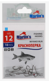 Крючок Marlin's КРАСНОПЕРКА MIYAKO BLN №12 , 10 шт. 10500514