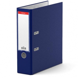 Папка-регистратор А4 " Erich Krause " Business сборная 80мм синяя, ПВХ, пластиковый карман со сменно